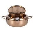 thumbnail image 3 of Frying Pot, Wide Application Stainless Steel Kitchenware Kitchen Fryer Anti Scalding Handle  For Home For Hotel For Restaurant Colorful,Rose Gold, 3 of 8