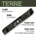 thumbnail image 5 of Terre Products, 3 Pack Mulching Lawn Mower Blades, 46 Inch Deck, Compatible with Cub Cadet, MTD, Replacement for 172-7926, 742-0611, 742-0611A, 742-4125, 742-04125, 742-0644, 942-04125, 942-0644, 5 of 7