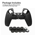 thumbnail image 4 of Silicone Cover Skin Case for Sony PS5 Controller, EEEkit Wireless Controller Protector Case Anti-slip Grips Case Compatible for PlayStation5, Controller Skin for PS5 with 10 Thumb Grip(Black), 4 of 9