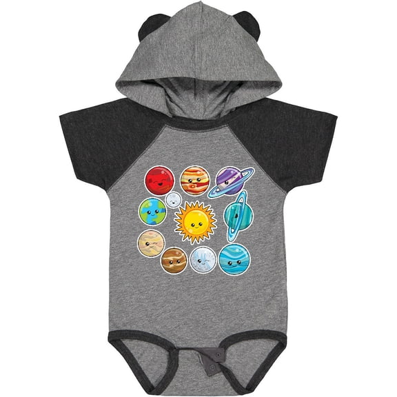Inktastic Happy Sun Moon and Planets Boys or Girls Baby Bodysuit