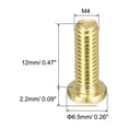 thumbnail image 2 of Brass Machine Screws, M4x12mm Phillips Pan Head Fastener Bolts for Furniture, Office Equipment, Electronics 60Pack, 2 of 6