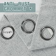 thumbnail image 3 of H.VERSAILTEX 100% Blackout Linen Textured Grommet Curtains for Bedroom, 2 Panels Thermal Insulated Drapes for Living Room(52" x 54", Glacier Gray), 3 of 6