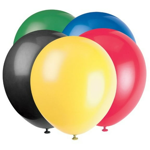 Latex Balloons, 12 in, Assorted Color, 10ct (Pack of 48)