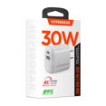 thumbnail image 3 of HyperGear Chargeur Mural Concentrateur 30W à Double Port USB-C PD (30W Max) et USB-A (18W Max) - Blanc, 3 of 3