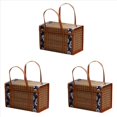 thumbnail image 1 of 3X Cesta Tejida para Picnic, Bolsa de Almacenamiento de Mimbre con Asa, Cesta de Bambú Plegable con Asa para Compras de Frutas y Alimentos, Cesta de Bambú Plegable B, 1 of 5