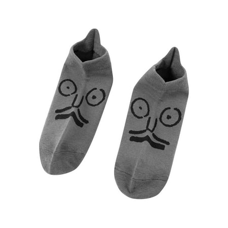 

kpoplk Socks For Women Christmas Funny Crew Socks Colorful Combed Cotton Fun Personality Expression Fashion Emotions Socks(Grey)