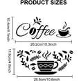 thumbnail image 2 of 12pcs Coffee Kitchen Welcome Stencils for Painting On Wood 12" Half Round Coffee Quote Stencils Coffee Beans Bless Kitchen Coffee Pattern with Paint Brush Room Wall Coffee Shop Decor, 2 of 9