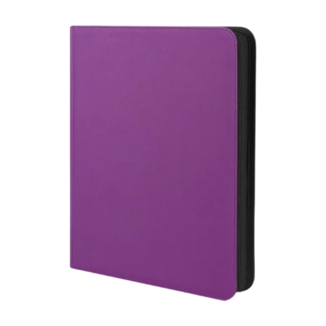 Carpeta de colección de tarjetas coleccionables, 9 bolsillos, cubierta protectora, organizador de exhibición, álbum de tarjetas, carpetas para Púrpura