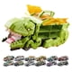 thumbnail image 5 of Camión transportador de dinosaurios Hugo figura de dinosaurio juguetes pista multicapa camión portátil para tragar dinosaurios para niños de guardería verde con 12 coches, 5 of 10