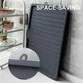 thumbnail image 4 of 18 x 13" Kitchen Drain Board, Large Plastic Draining Tray with Side Drop Slope Diversion, Side Dish Drying Tray, Dish Drainer Drip Rack Tray with Non-Slip Base, 4 of 6