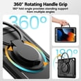 thumbnail image 5 of XYX Case for iPad Pro 10.5 Inch/ iPad Air 3rd Gen 2019 with Rotating Stand, Shoulder Strap, 2in1 Shockproof Cover, Black, 5 of 7