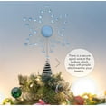 thumbnail image 4 of Ornativity Jewel Star Tree Topper - Gold Glitter Sparkling Metal Wire Star Topper with Sparkly Gem Finish Christmas Tree Top Ornament Decoration, 4 of 8