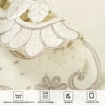 thumbnail image 3 of Piccocasa Light Beige Rose Flower Embroidered Lace Round Tablecloth, Diameter 59"/70"/86", 3 of 7