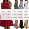 thumbnail image 3 of Puliio Summer Dresses for Women Sleeveless Round Neck Linen Blend Ruffle Hem Casual Dress with Pockets, 3 of 4