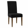 thumbnail image 1 of Enova Home 4 Pcs Rhombus Jacquard Stretchy Universal Dining Chair Slipcovers (Black), 1 of 6