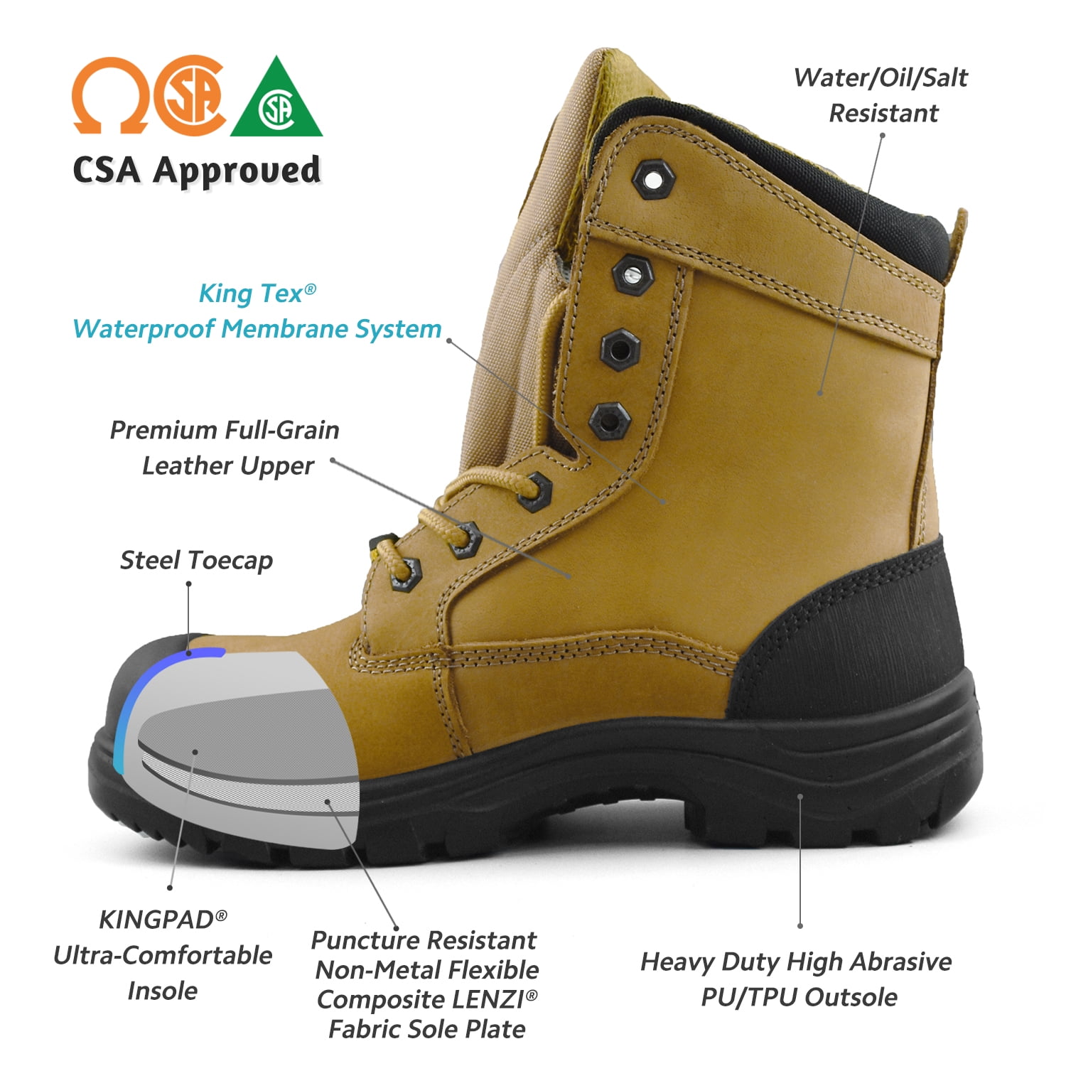 csa approved safety boots