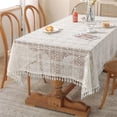 thumbnail image 2 of White Crochet Doilies Rectangle Tablecloths Vintage Lace Handmade Cotton Table Doilies for Wedding Praty Home Birthday Kitchen Decoration, 2 of 7