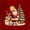 Maroon Terracotta Tan, variant on Manfei Cartoon Bow Snowman Twin Fitted Sheet 2 Pieces,Merry Christmas Bedding,1 Fitted Sheet and 1 Pillowcase