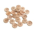 thumbnail image 3 of BUYISI 20 Wooden Buttons In Natural Wood Color Perfect For Clothing And Handmade Items 18Mm, 3 of 5