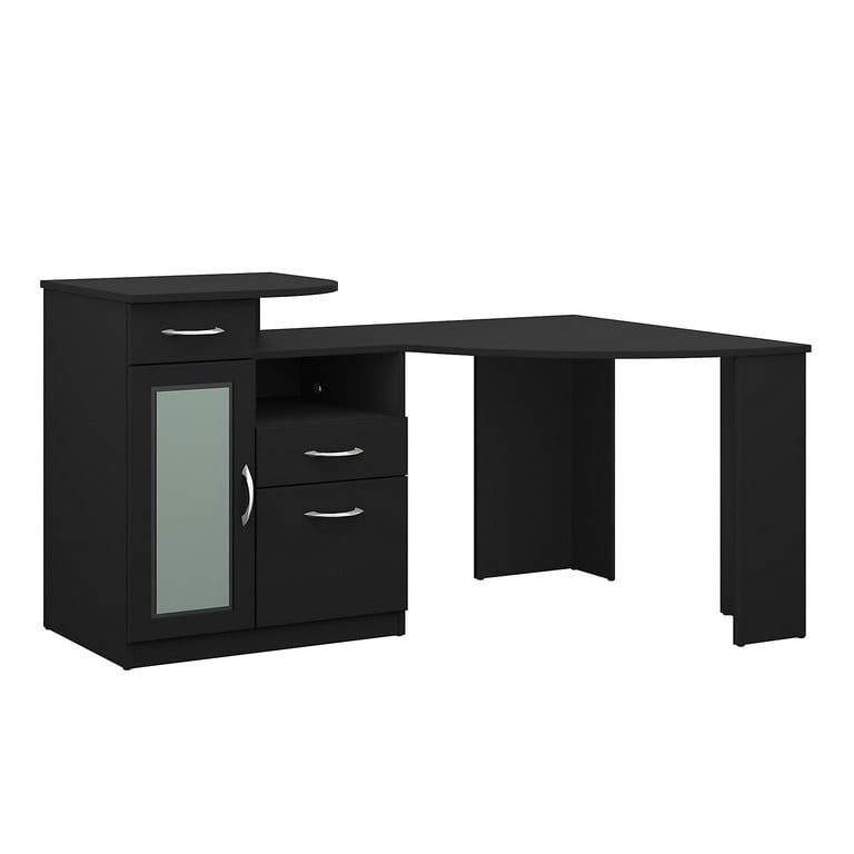 Bush Furniture Vantage Corner Desk in Classic Black