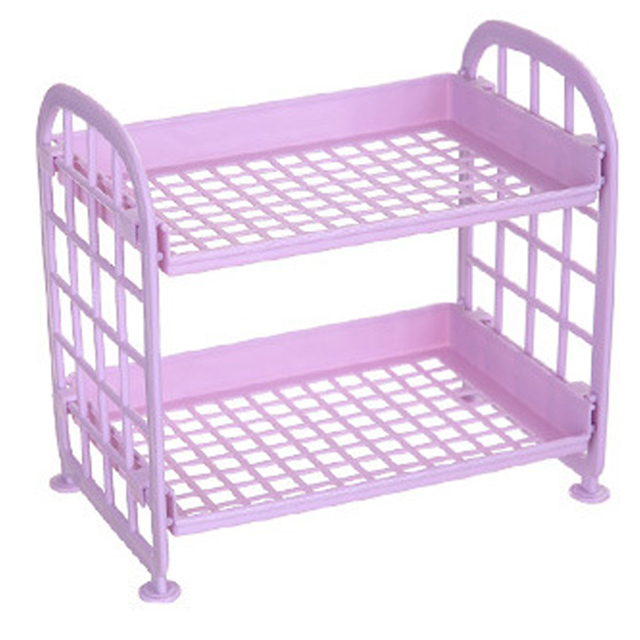 Desktop Storage Rack Organizer Double-Layer Cosmetic Stationery Storage Holder Table Sundries