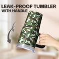 thumbnail image 5 of Camo 20oz Stainless Steel Tumbler with Handle and Straw – Insulated Travel Cup with Sliding Lid, 360° Full Wrap Printed Mug for Home, Outdoor & Sports Use, Camouflage, 5 of 6