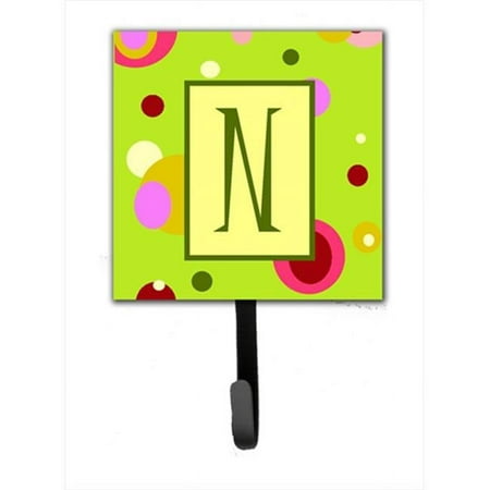 

Carolines Treasures Letter N Initial Monogram - Green Leash Holder Or Key Hook