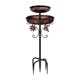 thumbnail image 1 of Comedero para pájaros de metal con estaca, de acero al carbono, estilo retro, para césped, patio exterior, jardín trasero., 1 of 6