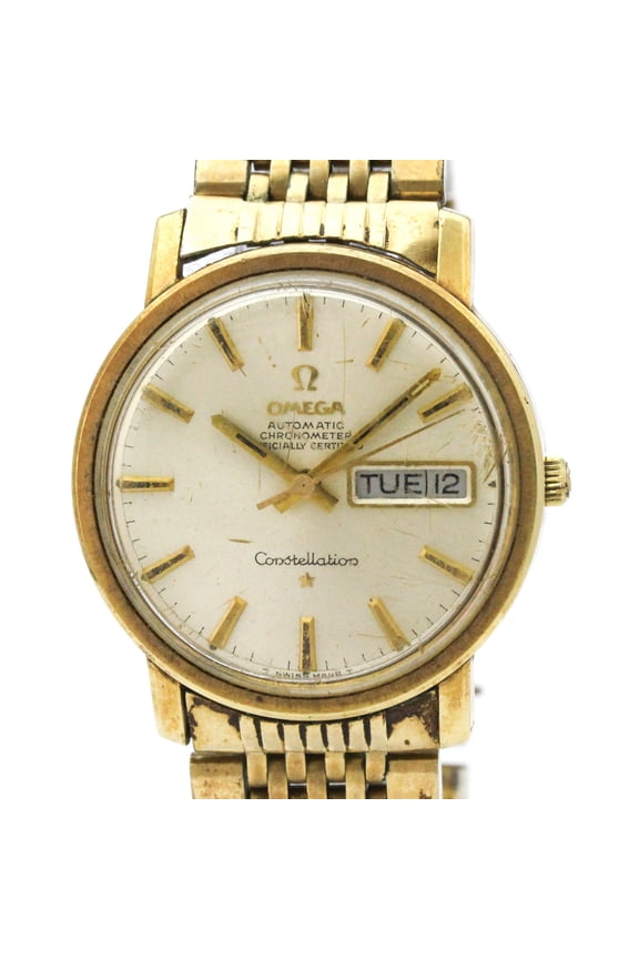 Pre-Owned OMEGA Constellation Day Date Cal 751 Gold Plated Automatic Mens Watch 168.016 Vintage