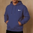 thumbnail image 6 of TKKCS Mens Pullover Hoodie with Kangaroo Pocket- Loose Fit Drawstring Long Sleeve Casual Soft Hooded Sweatshirt Navy Size S, 6 of 7