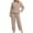 Khaki_05#1030D, variant on Flannel Pajamas for Women Set 2 Piece Fuzzy Fleece Pajama Loungewear Winter Sherpa Long Sleeve Tops Trousers Sleepwear Sets