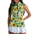 thumbnail image 3 of Whosucclay Sunflowers Womens Sleeveless Golf Shirt for Ladies Soft Breathable Quarter Zip Sleeveless Golf Shirts XS - 2XL, 3 of 7