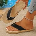 thumbnail image 4 of Rokment Flip Flops Beach Sandals for Women Indoor and Outdoor Waterproof Water Swim Pool Flat Thongs Slippers Casual Dress Slip on Slides Summer Shoes Black Size 6.5, 4 of 7