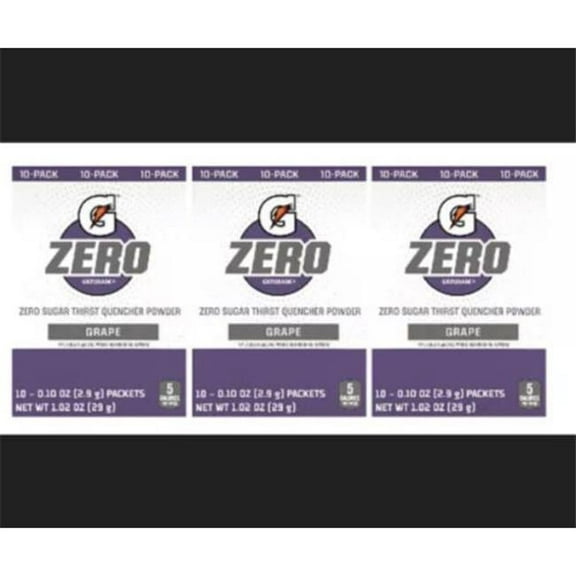 Grape Gatorade Zero Powder Glacier, Pack of 10 - Case of 12