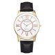 thumbnail image 1 of Reloj de pulsera informal de negocios con números romanos y caja de aleación para hombre (hombre blanco dorado), 1 of 3