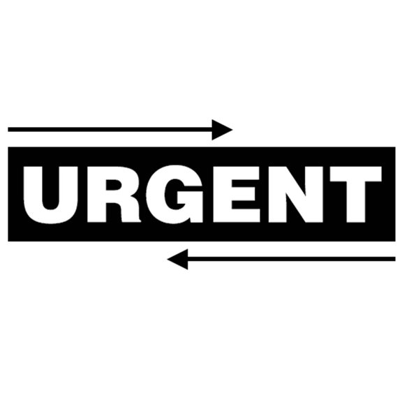 Printtoo Urgent Self Inking Rubber Stamp Pre-Inked Office Stamp- Home Office Business Stationery, 47 x 20 mm Black