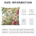 thumbnail image 5 of PRATYUS  Tropical Flower Pillowcases,Watercolor Summer Hawaii Palm Tree Leaf and Tropical Flower Decorative Cushion Cover Square Throw Pillow Cover 12x12in, 5 of 5