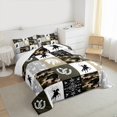 thumbnail image 3 of Manfei Western Cowboy King Size Comforter Sets,Rustic Farmhouse Cabin Bedding Comforter Set,Army Green Camouflage Bedding Set For Girls Teens,Microfiber Bedroom Decor,3 Pieces, 3 of 8