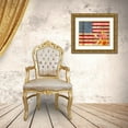 thumbnail image 3 of Nobleworks, Inc. 14x12 Gold Ornate Wood Framed with Double Matting Museum Art Print Titled - Flag 10, 3 of 4