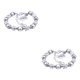 thumbnail image 4 of Guardurnaity de perlas simuladas Cadenas de acero inoxidable Vidrio artesanal Atractivo y elegante Brazalete de la amistad Niños Blanco Blanco 2piezas Guardurnaity CBP321059, 4 of 6