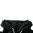 thumbnail image 6 of Momasggi Mens Fuzzy Sherpa Hoodies Cozy Warm Fleece Hooded Sweatshirt Loose Comfy Long Sleeve Drawstring Hoodie Fluffy Winter Pullover Tops with Pockets Black L, 6 of 8