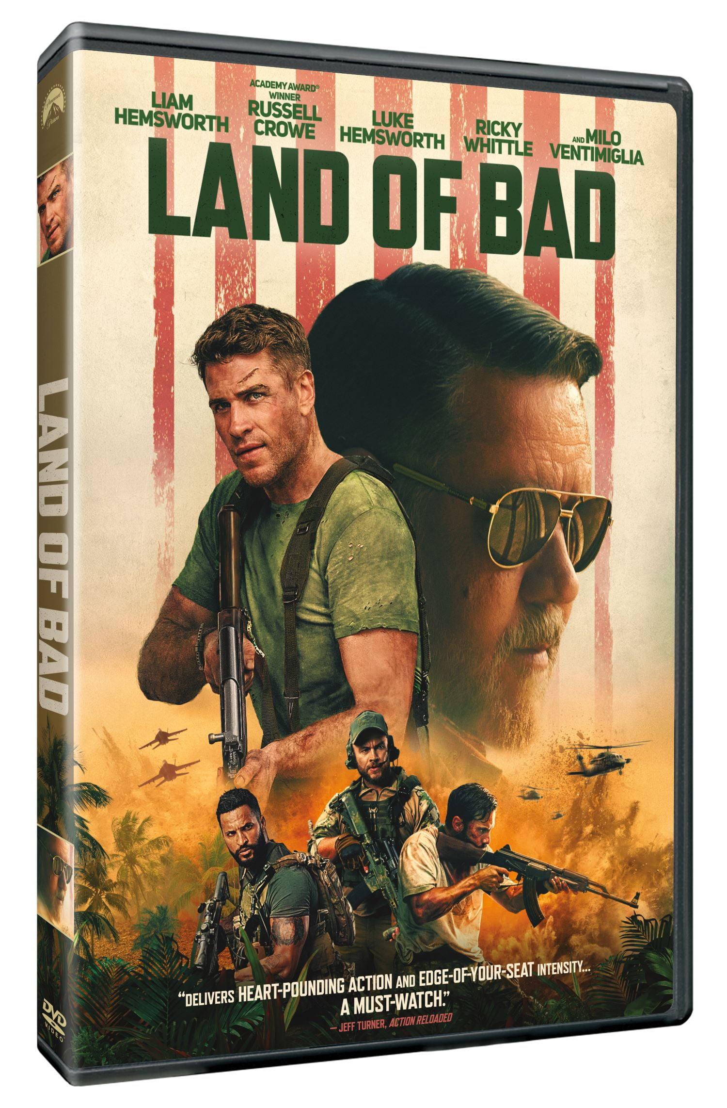 Paramount Land of Bad DVD Action Movie Starring Russell Crowe Liam