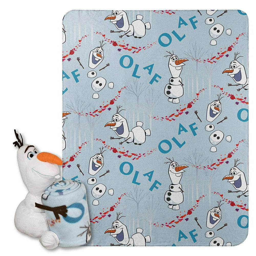 Disney Frozen 2 Olaf Pillow with Fleece throw blanket Set 40" x 50