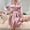 Pink, variant on FAHXNVB Women's Lace Trim Silk Satin Robes Long Sleeve V Neck Sleepwear Bride Bridesmaid Soft Lightweight Knee Length Kimono Satin Bathrobe