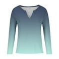 thumbnail image 4 of UYISJ Womens Long Sleeve T Shirt V Neck Waffle Knit Thermal Tops Casual Loose Fit Soft Blouse, 4 of 4