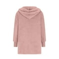 thumbnail image 5 of FAIWAD Women's 3 Piece Outfits Soft Fleece Cardigan Crop Top and Shorts Winter Pajamas Set Warm Loungewear, 5 of 7