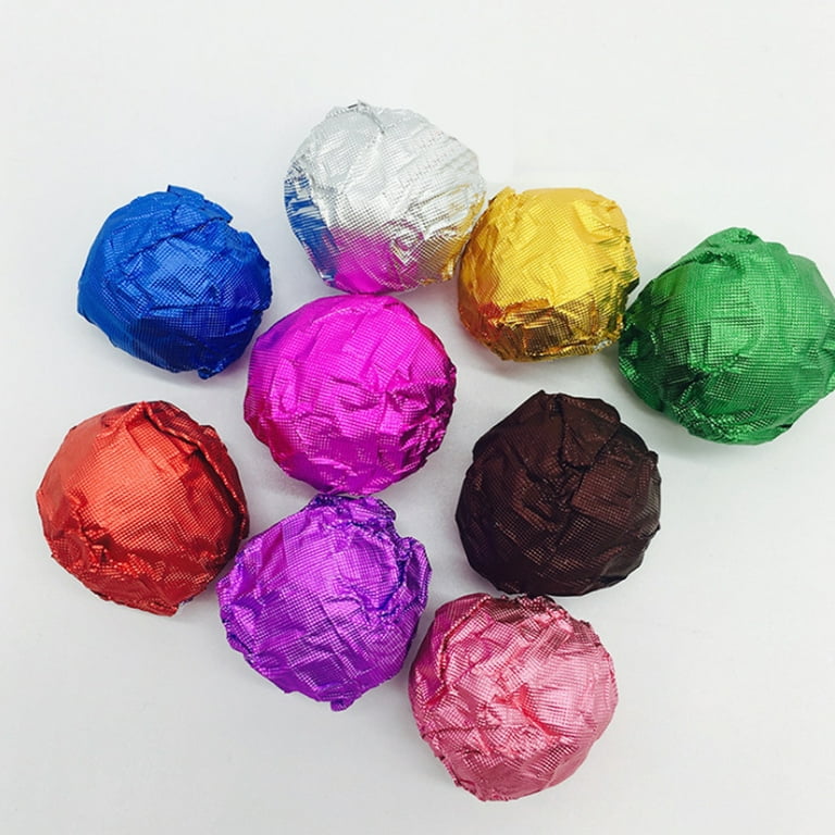 100pcs Bag 10x10cm Square Chocolate Foil Wrappers Sweets Lolly