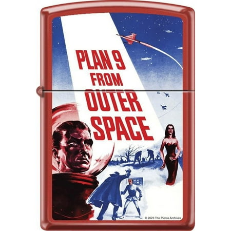 Plan 9 from Outer Space Red Matte Zippo Lighter