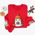 thumbnail image 3 of Womens Halloween Sweatshirts Casual Long Sleeve Cute Halloween Ghost Printed Winter Sweaters Loose Crewneck Pullover Blouses Ladies Halloween Costumes, 3 of 5