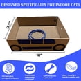 thumbnail image 2 of Cardboard cat scratcher pad, 18x13.5", reversible with rope, protects furniture, mess-free play, blue. For indoor cats/kittens, 2 of 5